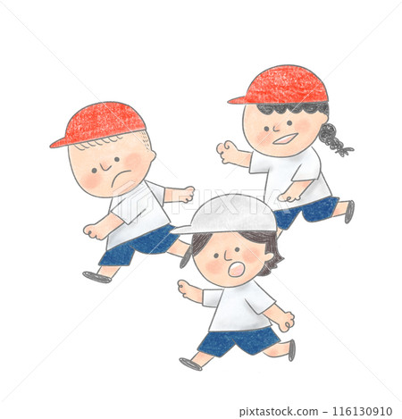 Children running at a sports day Children running at a sports day 116130910