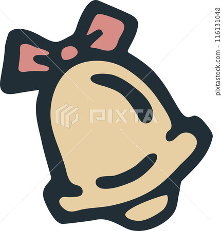 Christmas icon bell hand-drawn decoration ornament print cute illustration material Christmas icon bell hand-drawn decoration ornament print cute illustration material 116131048