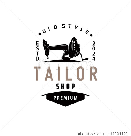 Tailor Logo, Needle and Thread Vector, Retro Vintage Simple Minimalist Old Inspiration Design Tailor Logo, Needle and Thread Vector, Retro Vintage Simple Minimalist Old Inspiration Design 116131101