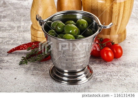 Green marinated Italian Selezione olives Green marinated Italian Selezione olives 116131436