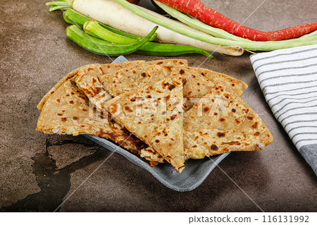 Indian Aloo Paratha - bread with potato Indian Aloo Paratha - bread with potato 116131992