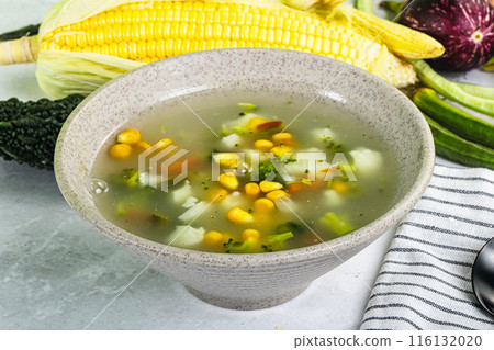 Soup with corn and broccoli Soup with corn and broccoli 116132020