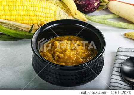 Vegan cuisine - Indian soup daal Vegan cuisine - Indian soup daal 116132028