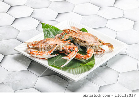 Yummy boiled crab in the plate Yummy boiled crab in the plate 116132037