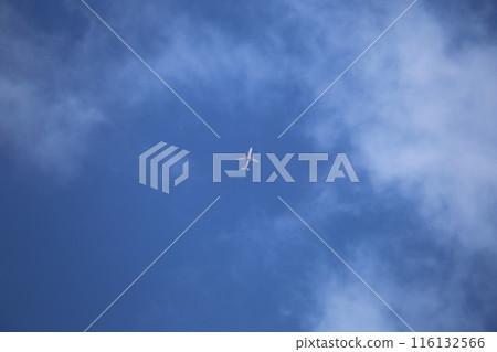 Airplane flying blue sky Airplane flying blue sky 116132566