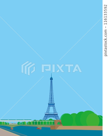Eiffel Tower, Tour Eiffel, Bir-Hakeem Bridge, Paris 116133592