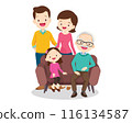 Big happy multi-generational family siblings relatives portrait 116134587