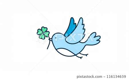 帶來幸福的青鳥和四葉草 帶來幸福的青鳥和四葉草 116134639