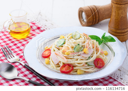義大利麵沙拉，標準的日本麵食 116134716