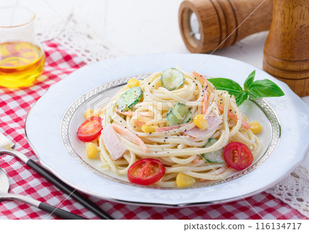 義大利麵沙拉，標準的日本麵食 116134717