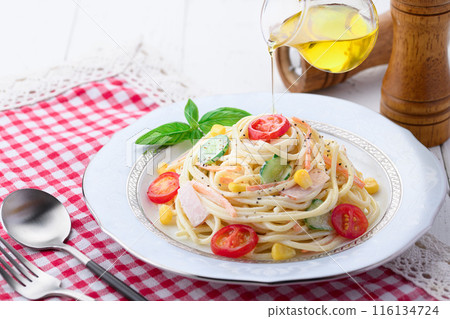 Spaghetti salad: a classic Japanese pasta dish Spaghetti salad: a classic Japanese pasta dish 116134724