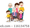 Big happy multi-generational family siblings relatives portrait 116134758