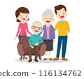 Big happy multi-generational family siblings relatives portrait 116134762