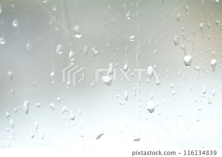 Raindrops on the window glass 116134839