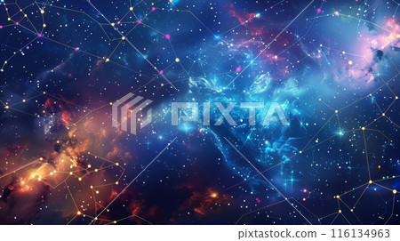 Cosmic Network of Stars and Nebulae in Space. International Astronomy Day Cosmic Network of Stars and Nebulae in Space. International Astronomy Day 116134963