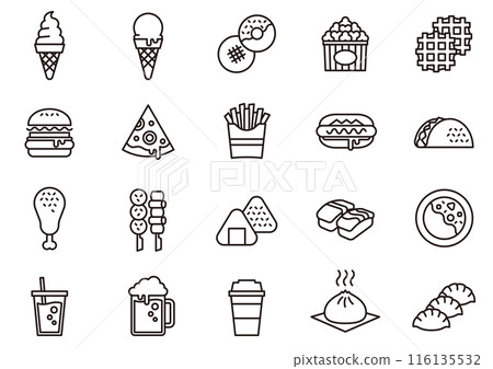 食品和飲料圖標 01 食品和飲料圖標 116135532