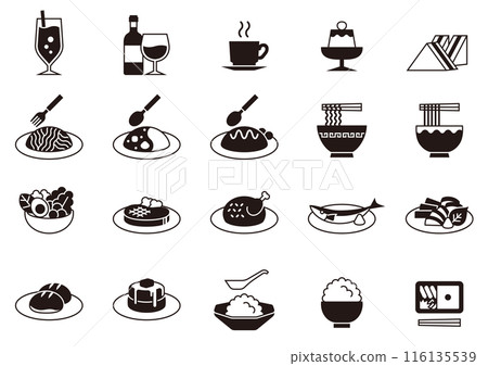 Food and Beverage Icons 05 Food and Beverage Icons 05 116135539