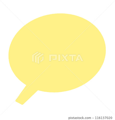 Simple and easy to use speech bubble, circle, yellow, dialogue, copy space 116137020
