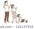 A close parent and child look surprised 116137354