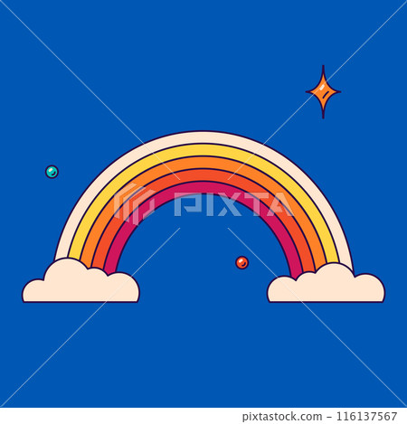 Abstract hippie sticker. 116137567