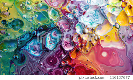 "Colorful liquid fusion" <AI generated material> 116137677