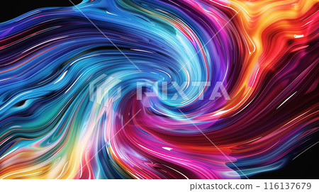 "Colorful swirl background" <AI generated material> 116137679