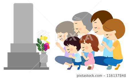 三個家庭前來掃墓 116137848