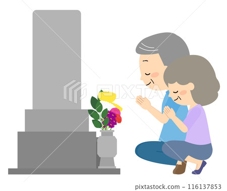 老人和婦女掃墓 116137853