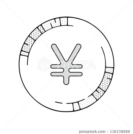 Simple yen coin icon - Stock Illustration [116138089] - PIXTA