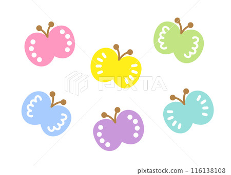 Colorful and cute butterfly illustration material Colorful and cute butterfly illustration material 116138108