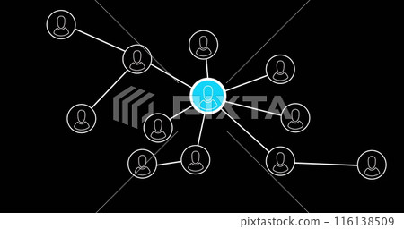 Image of net of connections on black background Image of net of connections on black background 116138509