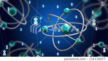 Image of networks of connections, scientific data processing and ai icons Image of networks of connections, scientific data processing and ai icons 116138877