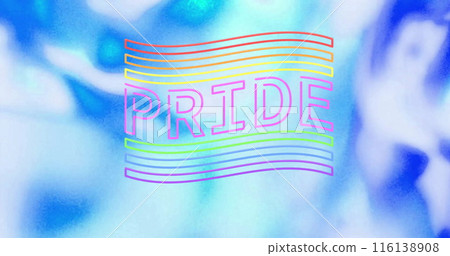 Image of pride text over blue fluid background Image of pride text over blue fluid background 116138908