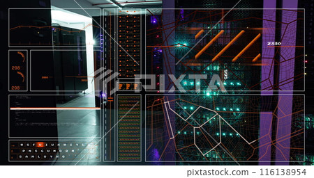 Image of data processing over computer servers 116138954