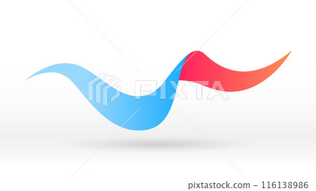 Motion sound wave abstract vector background 116138986