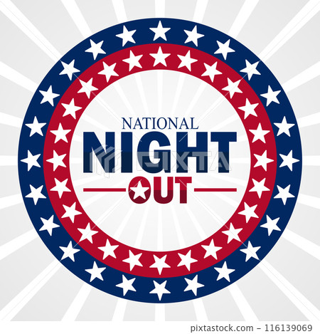 National Night Out Vector illustration 116139069