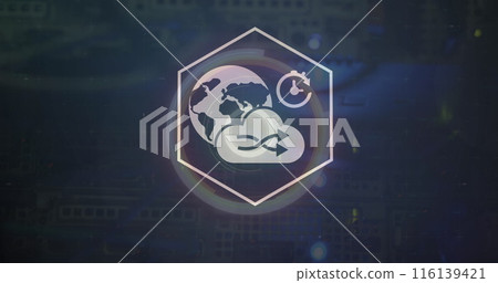 Image of data processing over cityscape Image of data processing over cityscape 116139421