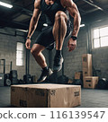 在訓練館運動的男人 116139547