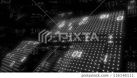 Image of binary coding data processing over screns 116140111