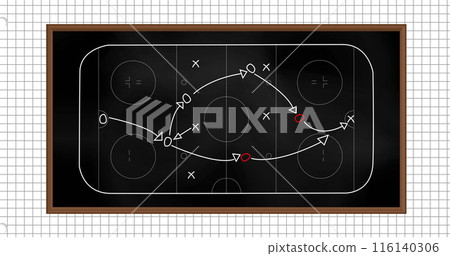 Image of sports game strategy on white squared paper background Image of sports game strategy on white squared paper background 116140306