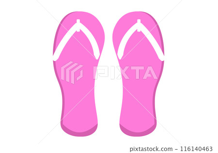 Pink flip flops. Vector illustration 116140463