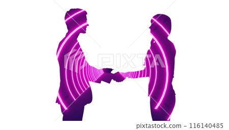 Image of circular tunnel over silhouette of man giving currency to woman over white background Image of circular tunnel over silhouette of man giving currency to woman over white background 116140485