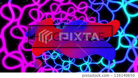 Image of huge sale text and colourful shapes over black background Image of huge sale text and colourful shapes over black background 116140650