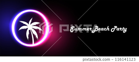 Abstract beach with palm trees and blue ocean. Vector art. Abstract beach with palm trees and blue ocean. Vector art. 116141123