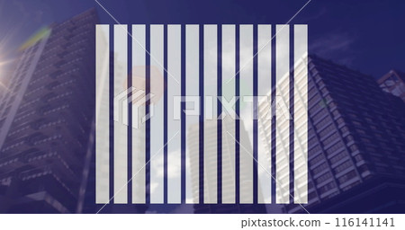 Digital composition of statistical data processing against tall buildings in background Digital composition of statistical data processing against tall buildings in background 116141141