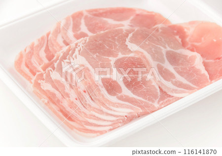 Pork shoulder rose slice Pork shoulder rose slice 116141870