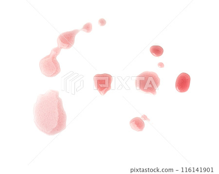 Berry beer drops isolated, red ale, spilled sweet alcohol drink, craft beer with fruit juice on white Berry beer drops isolated, red ale, spilled sweet alcohol drink, craft beer with fruit juice on white 116141901