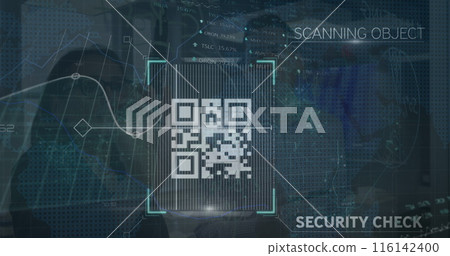Image of data processing over diverse business people talking Image of data processing over diverse business people talking 116142400