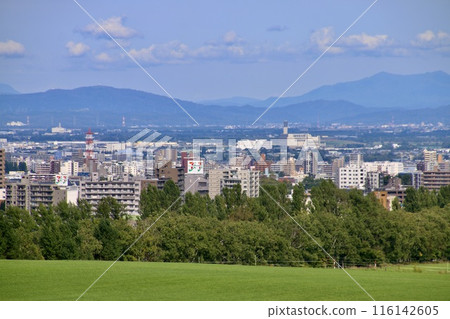從札幌羊丘展望台眺望的景色(北海道札幌市) 從札幌羊丘展望台眺望的景色(北海道札幌市) 116142605