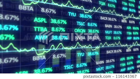 Image of data processing over blue background Image of data processing over blue background 116143367